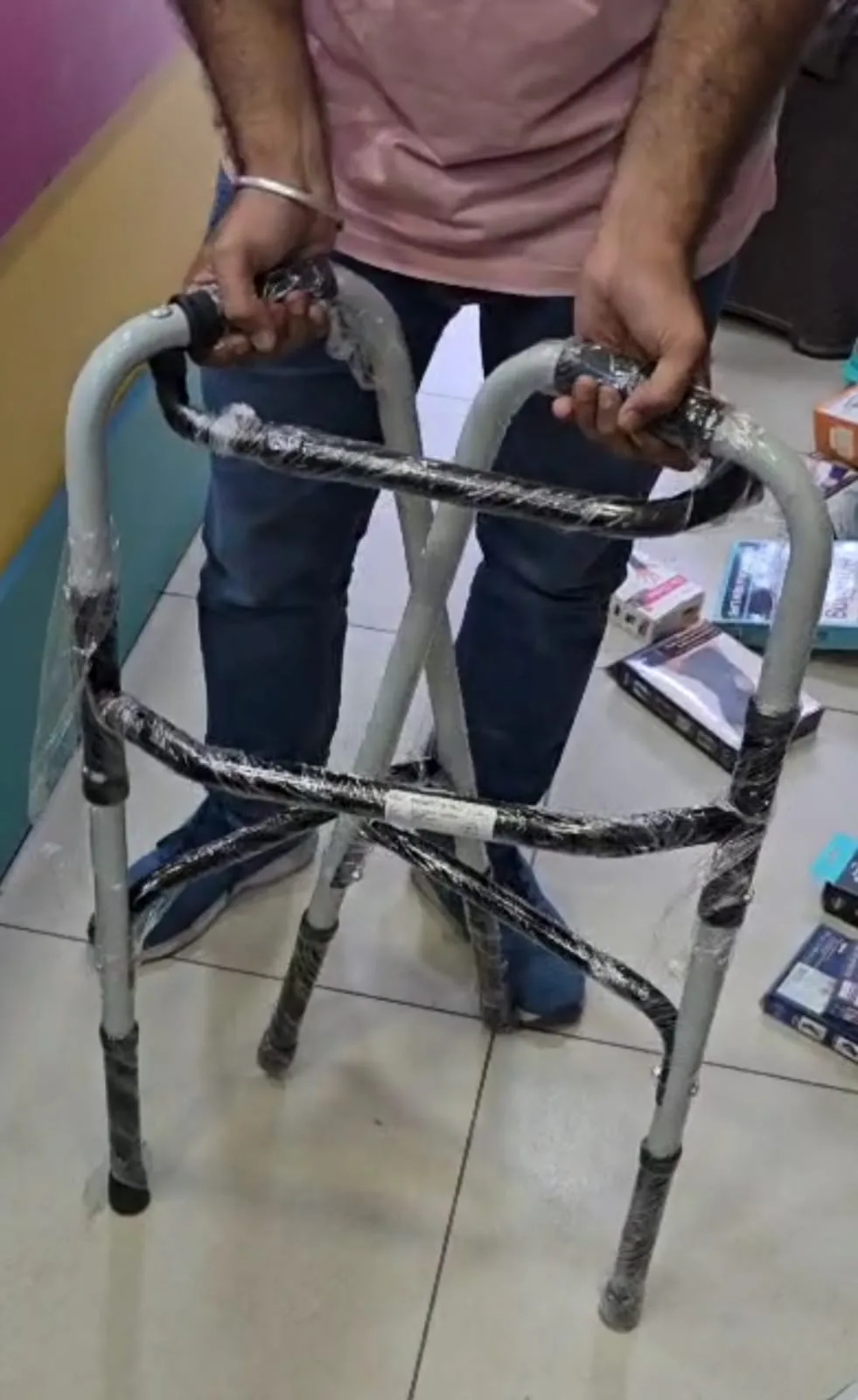 Senior Walking Frame Walker with Front Wheels & Rest Seat